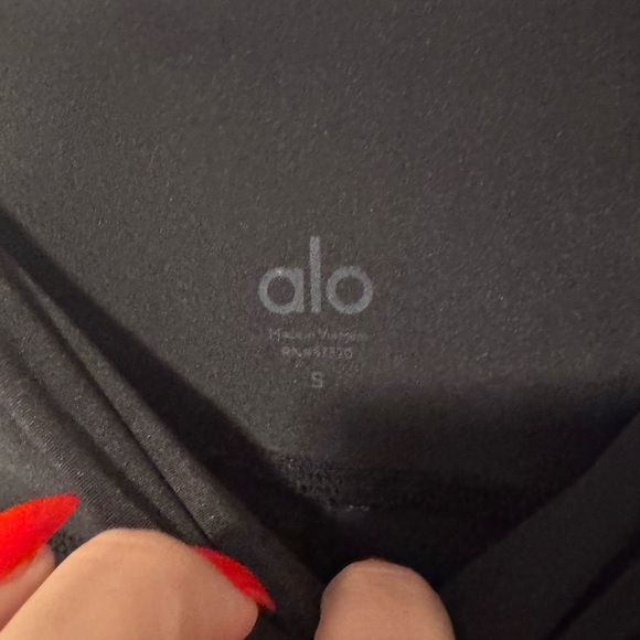 ALO Yoga Black High-Waist Cropped Leggings Small - Picture 3 of 4